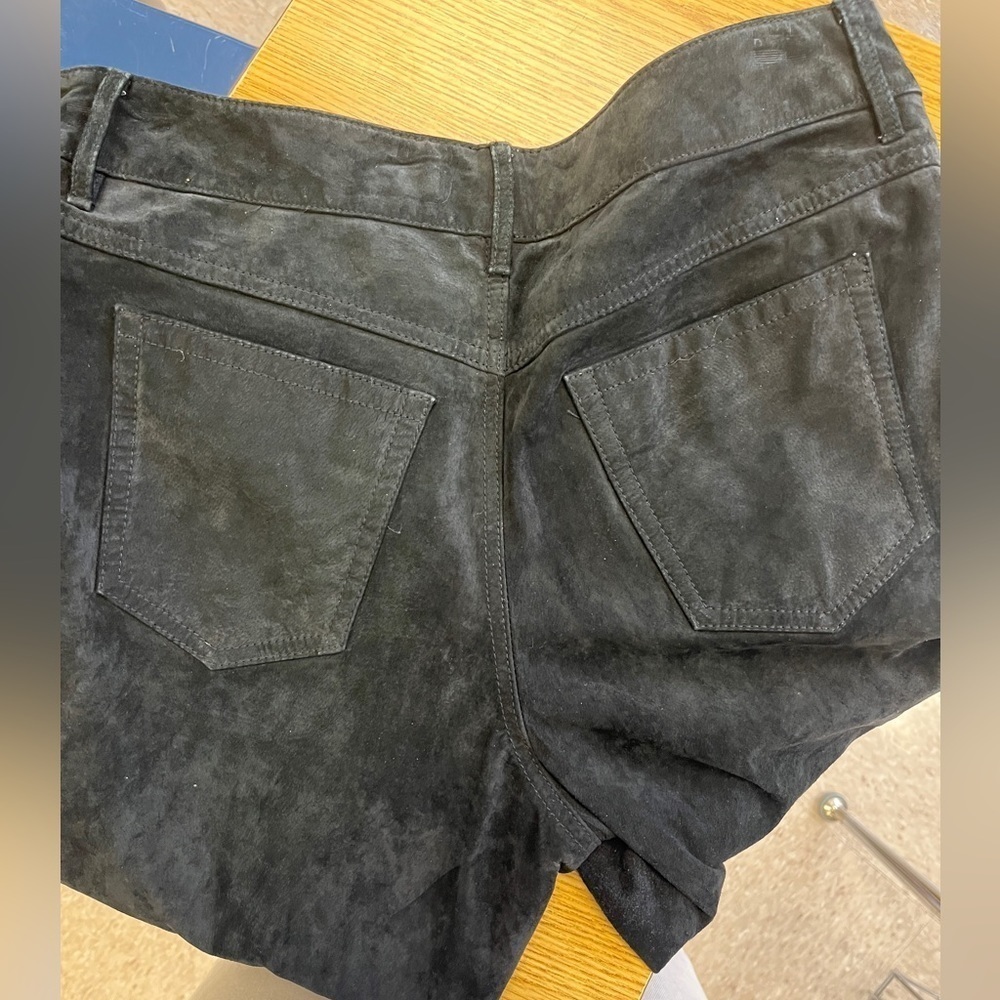 Pendleton Raw Suede Leather High Rise Lined Pants Sz 8 - Picture 6 of 6